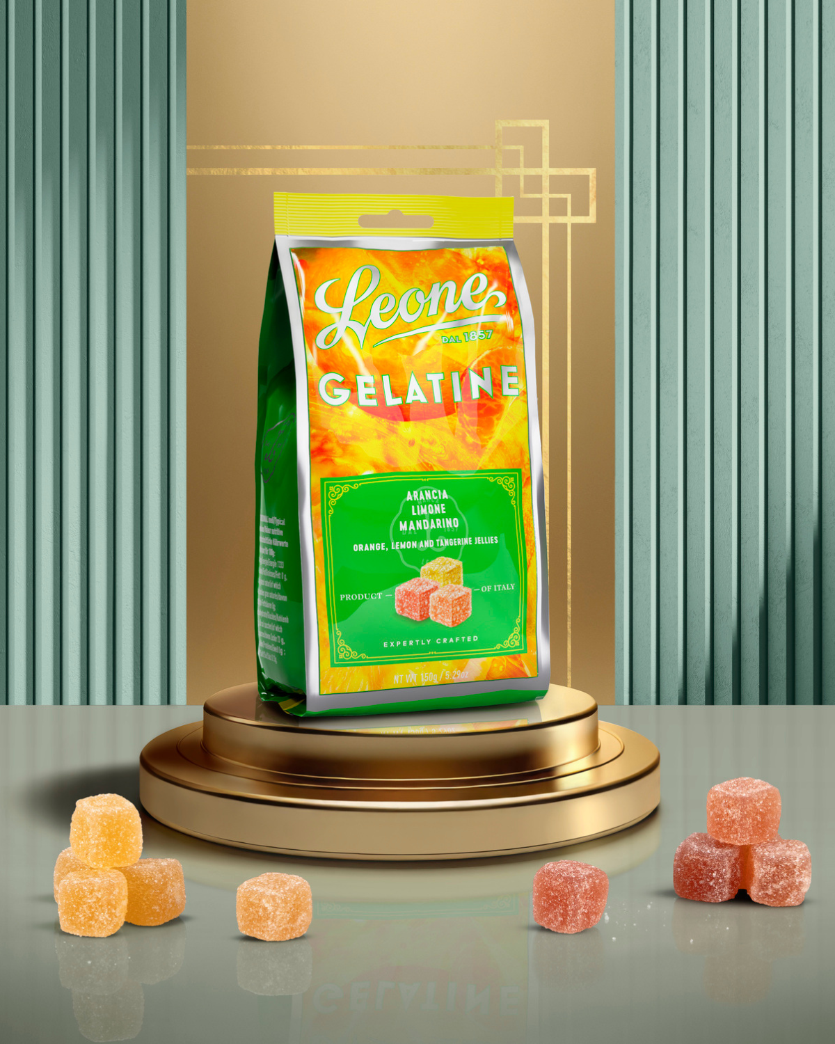 6 Sacchetti Gelatine Cubifrutta Agrumi