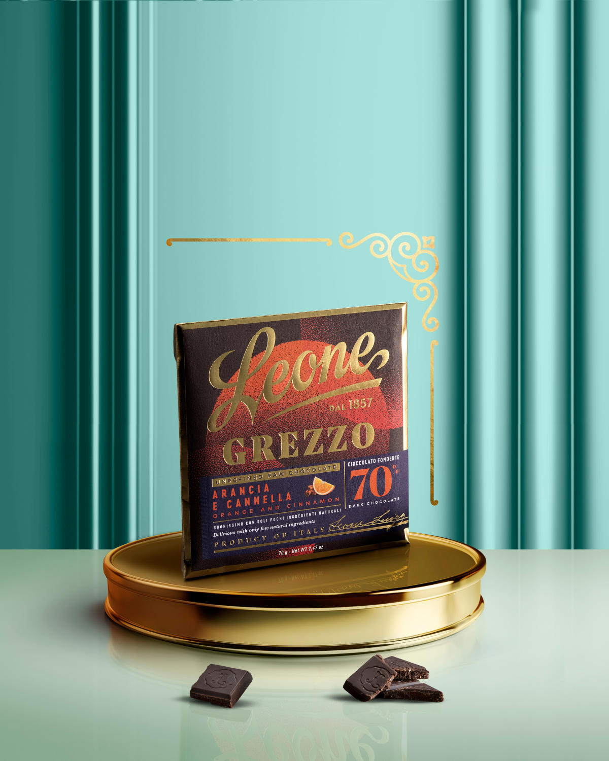 Tavoletta Cioccolato Grezzo all'Arancia e Cannella