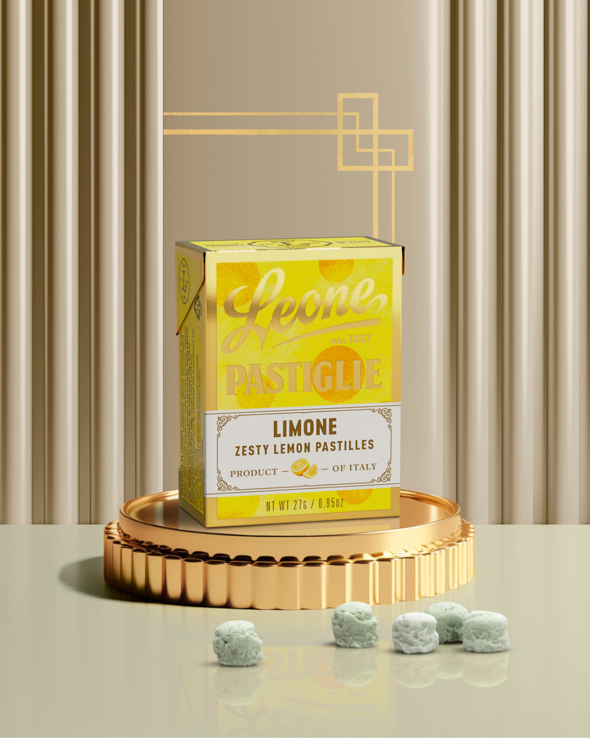 Mini espositore 18 scatolette Pastiglie Limone 27g