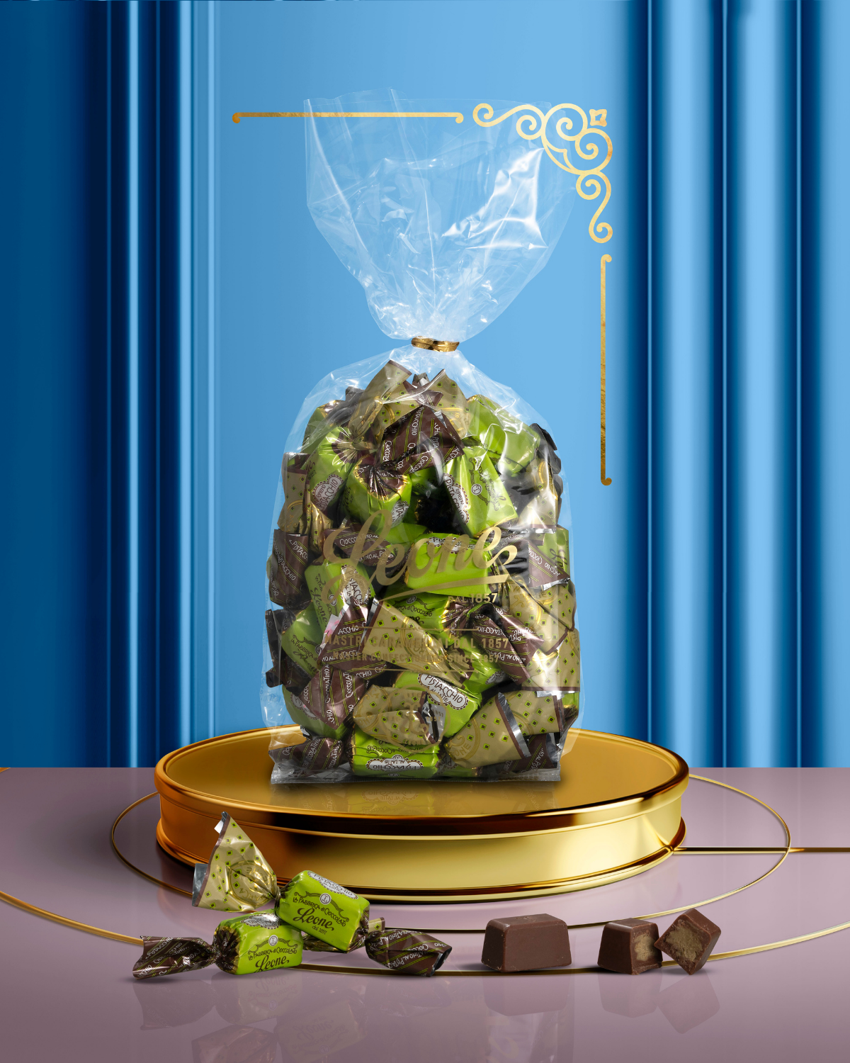 Sacchetto Lingottini Ripieni al Pistacchio 500g