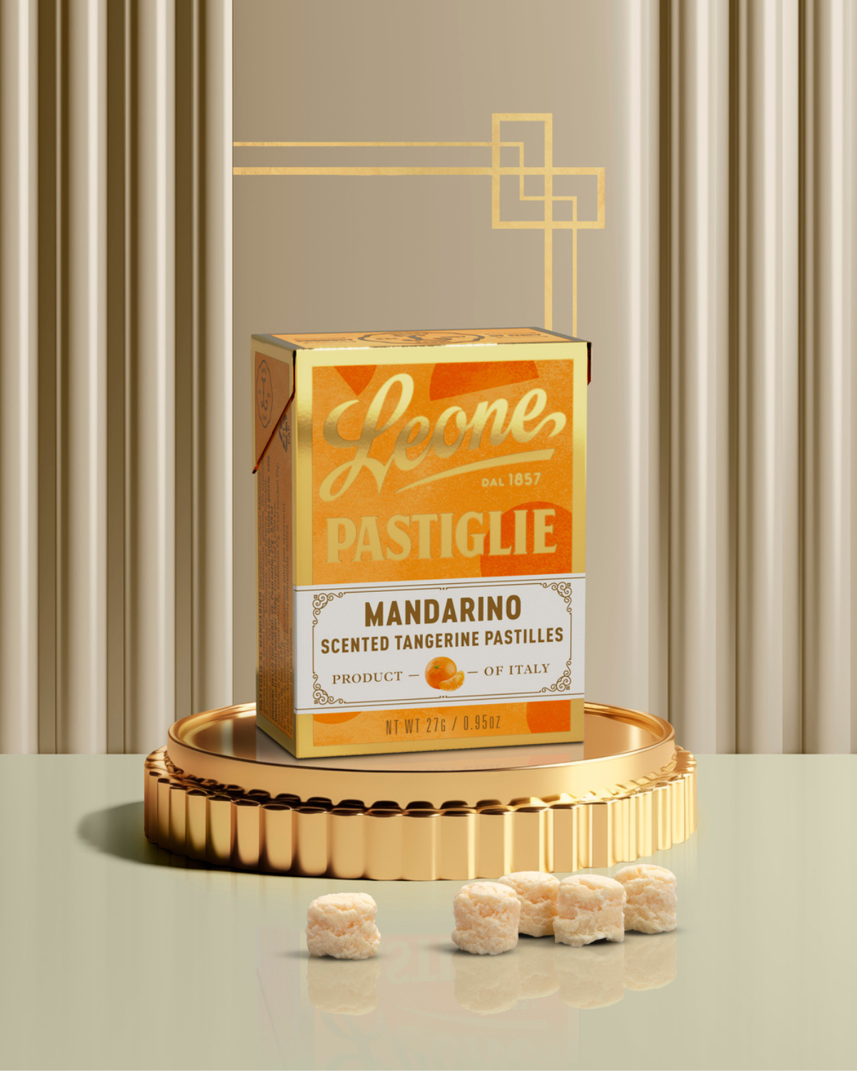 Mini espositore 18 scatolette Pastiglie Mandarino 27g