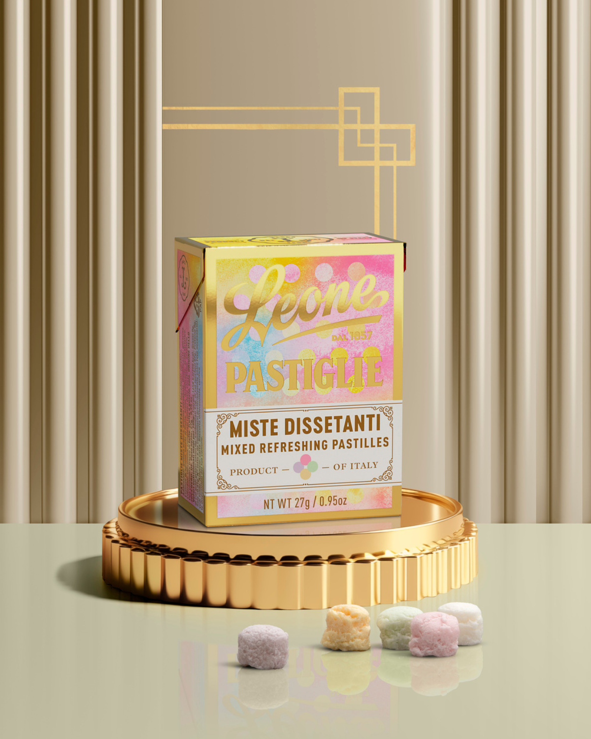 Mini espositore 18 scatolette Pastiglie Miste Dissetanti 27g