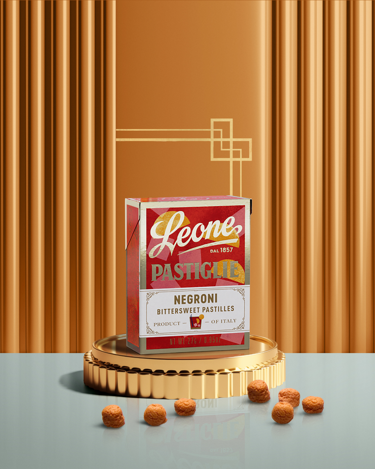 Mini Espositore 18 Scatolette Pastiglie Negroni 27g