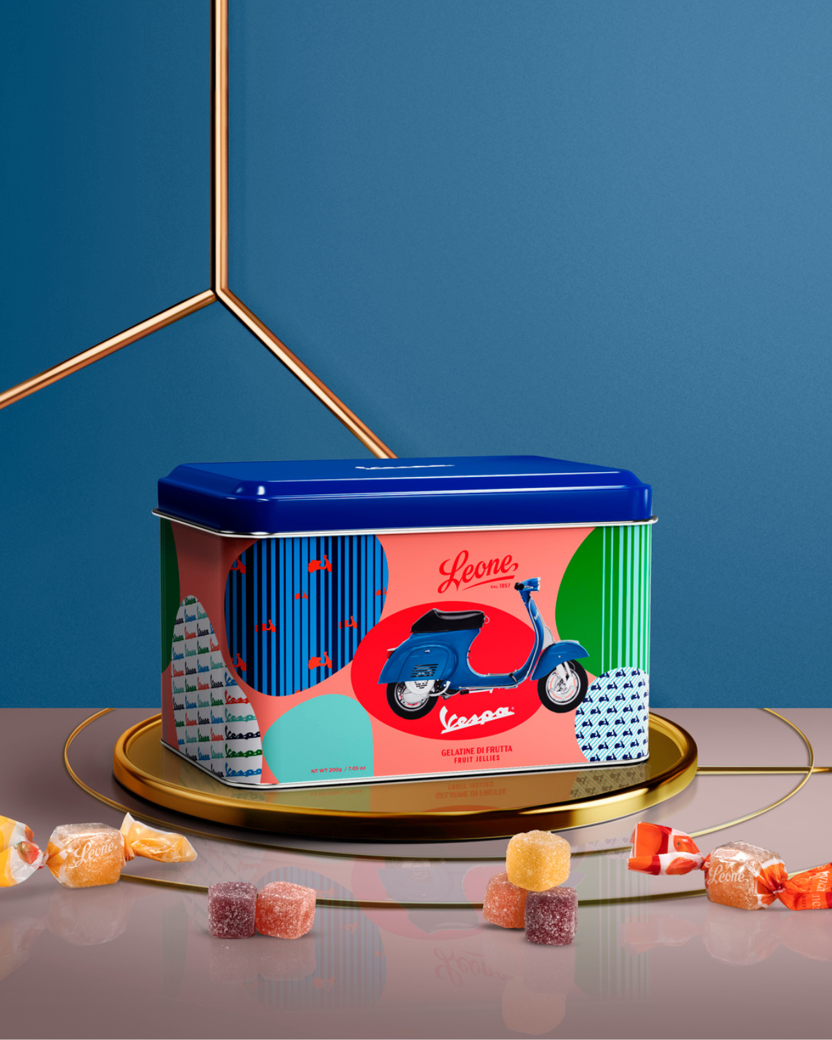 Latta Vespa Gelatine di Frutta – Leone 1857 Latta Vespa Gelatine di Frutta – Leone 1857