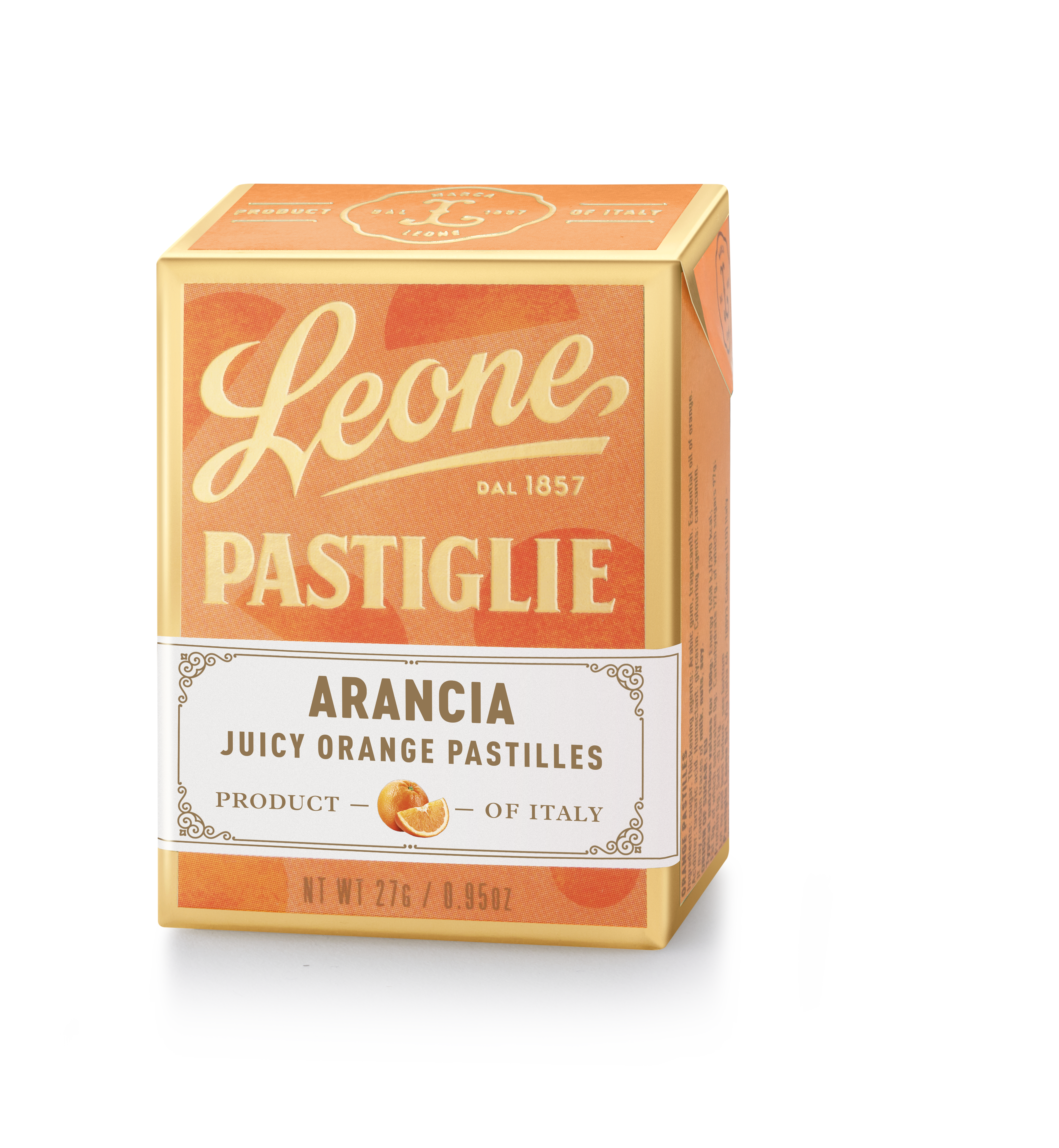 Mini espositore 18 scatolette Pastiglie Arancia 27g