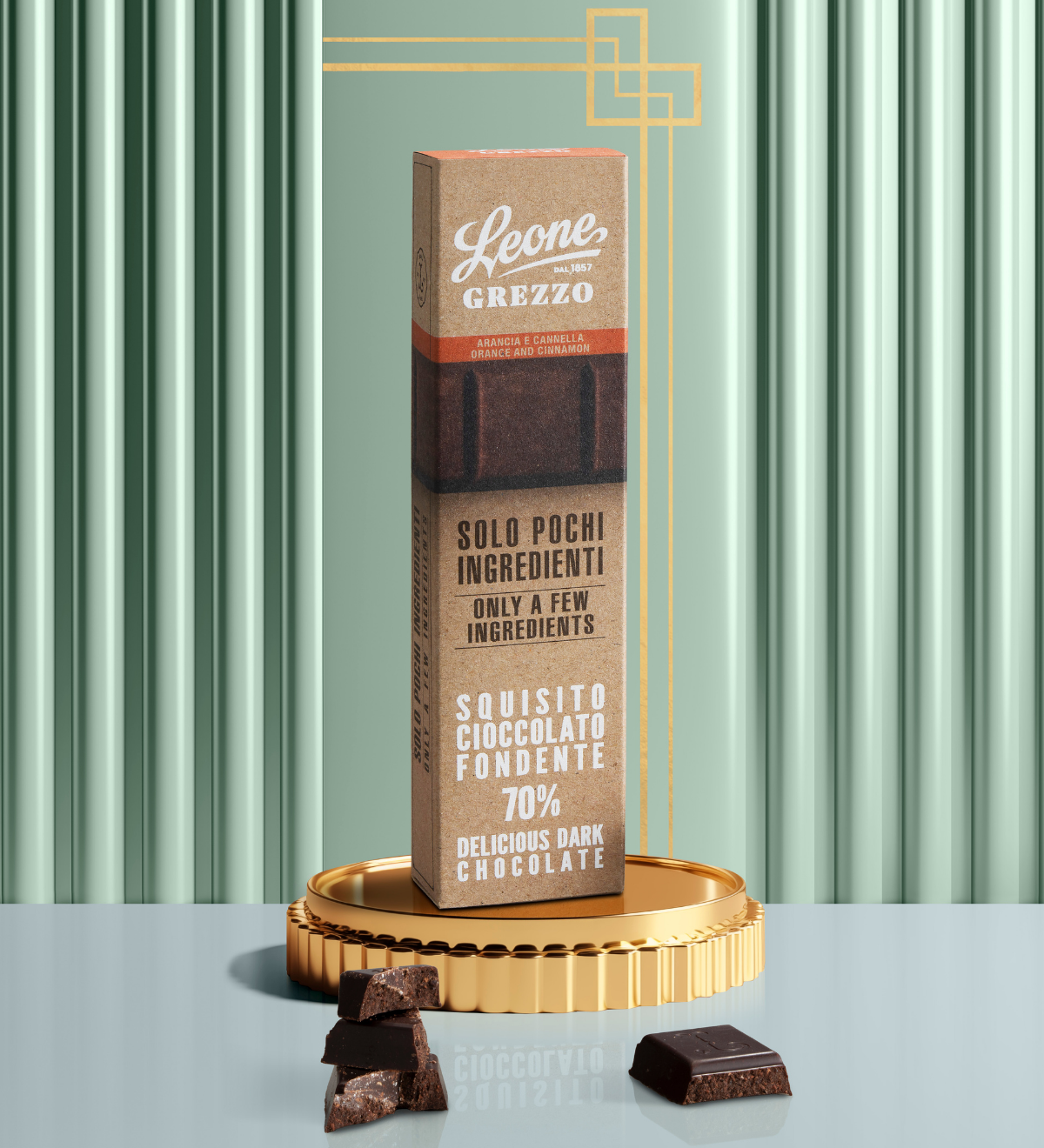 Barretta Cioccolato Grezzo all'Arancia e Cannella