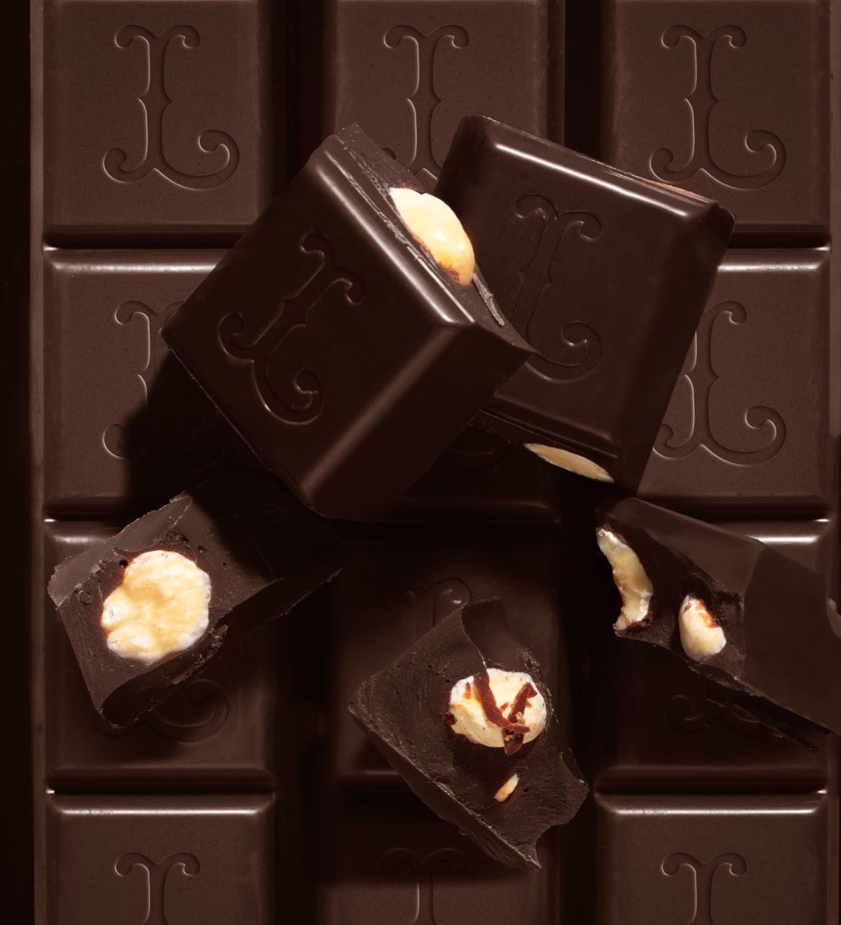 Barretta Cioccolato Fondente con Nocciole intere