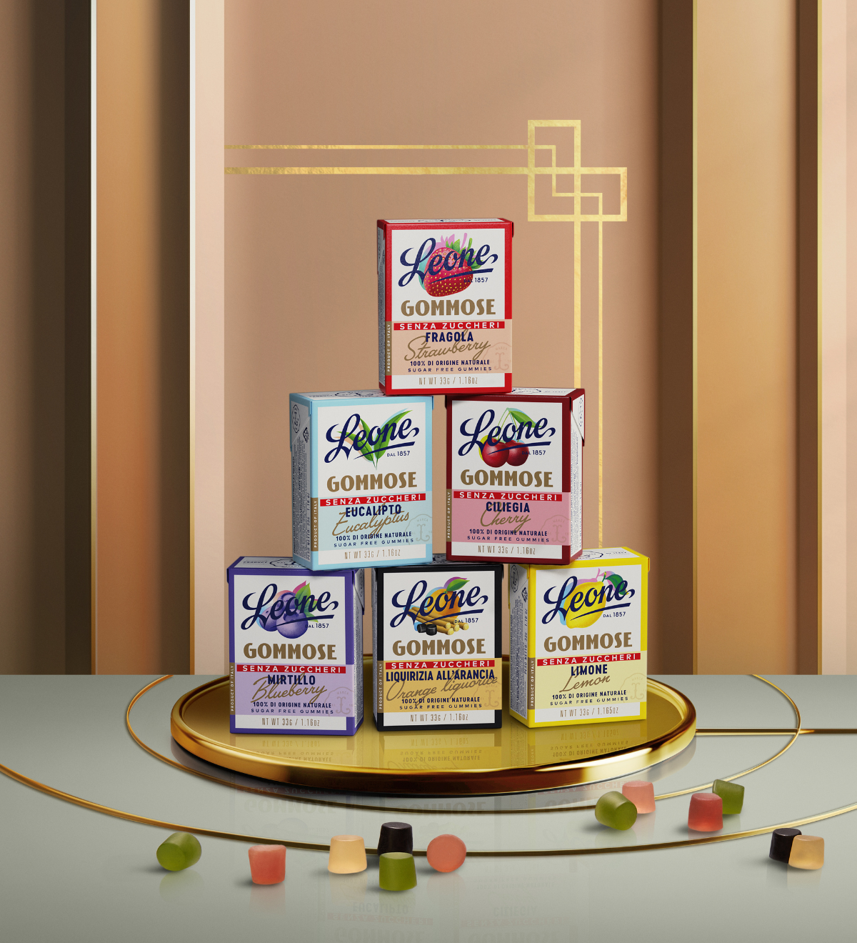 Collezione completa scatolette Gommose Senza Zuccheri 33g