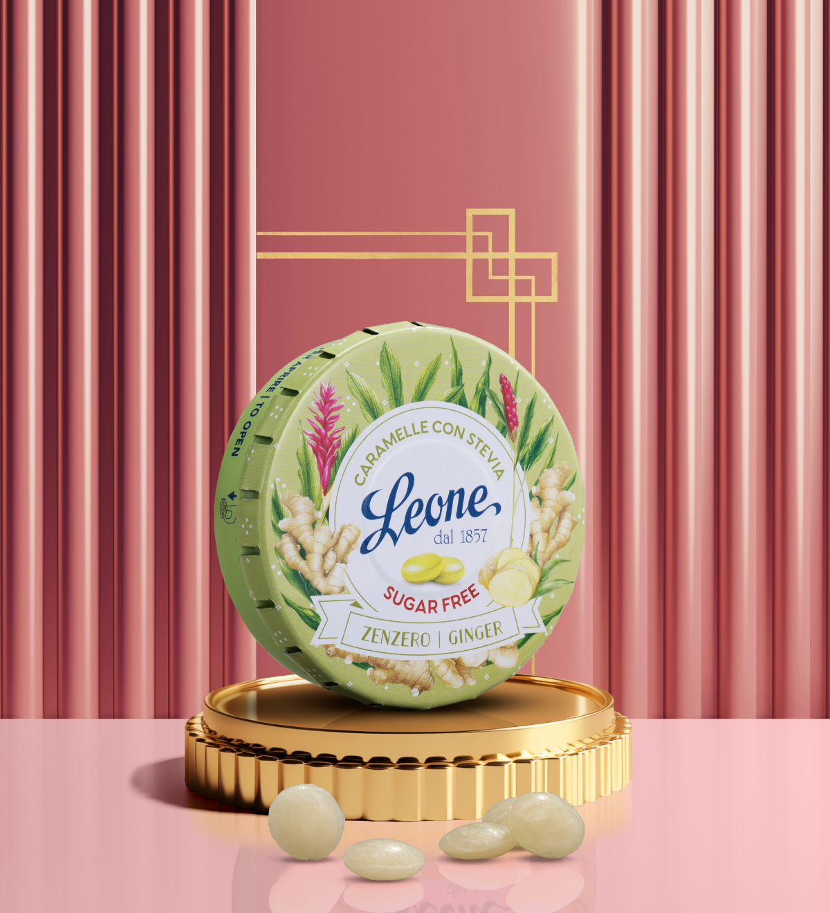 Caramelle Stevia Zenzero Senza Zuccheri