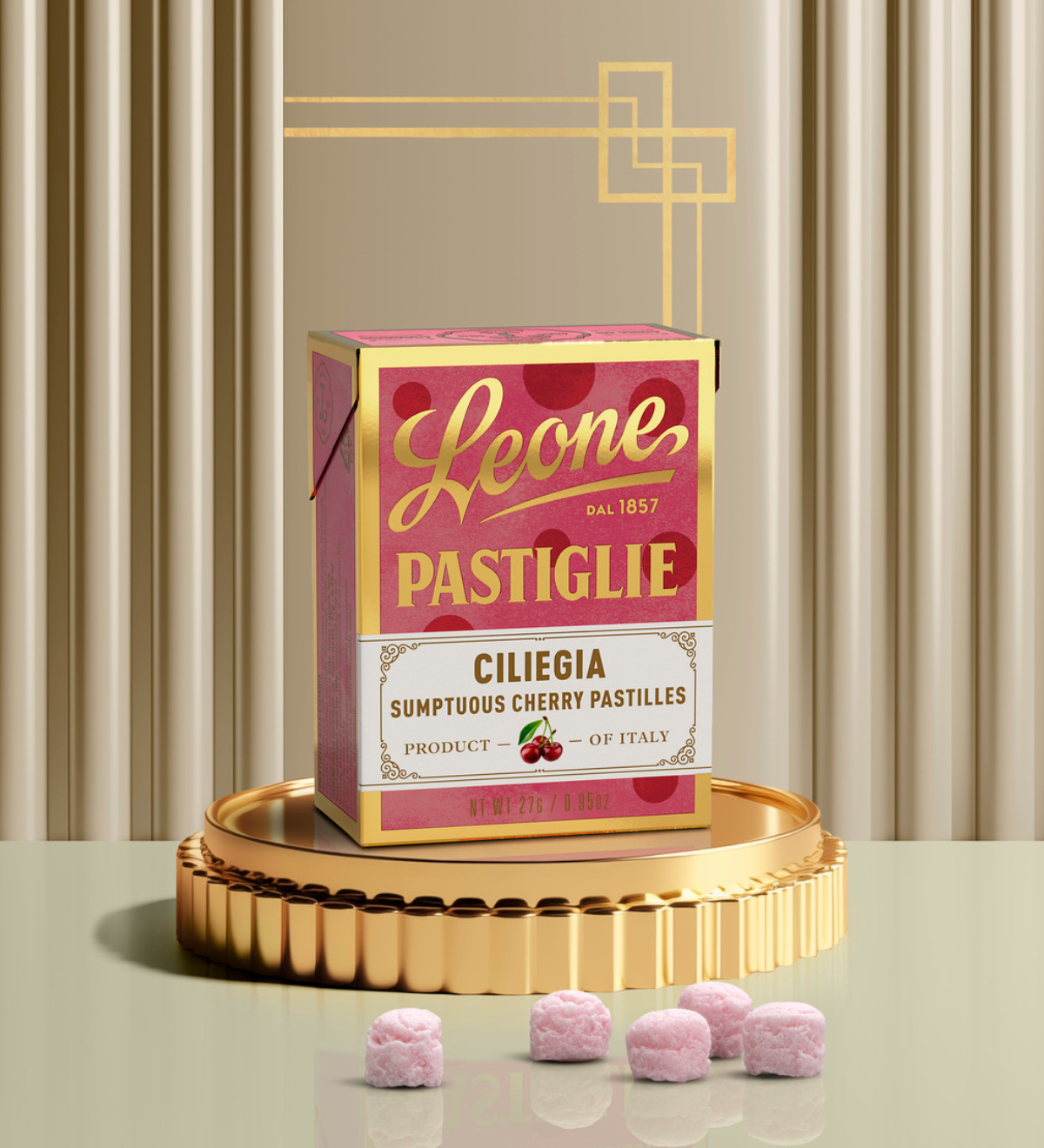 Mini espositore 18 scatolette Pastiglie Ciliegia 27g