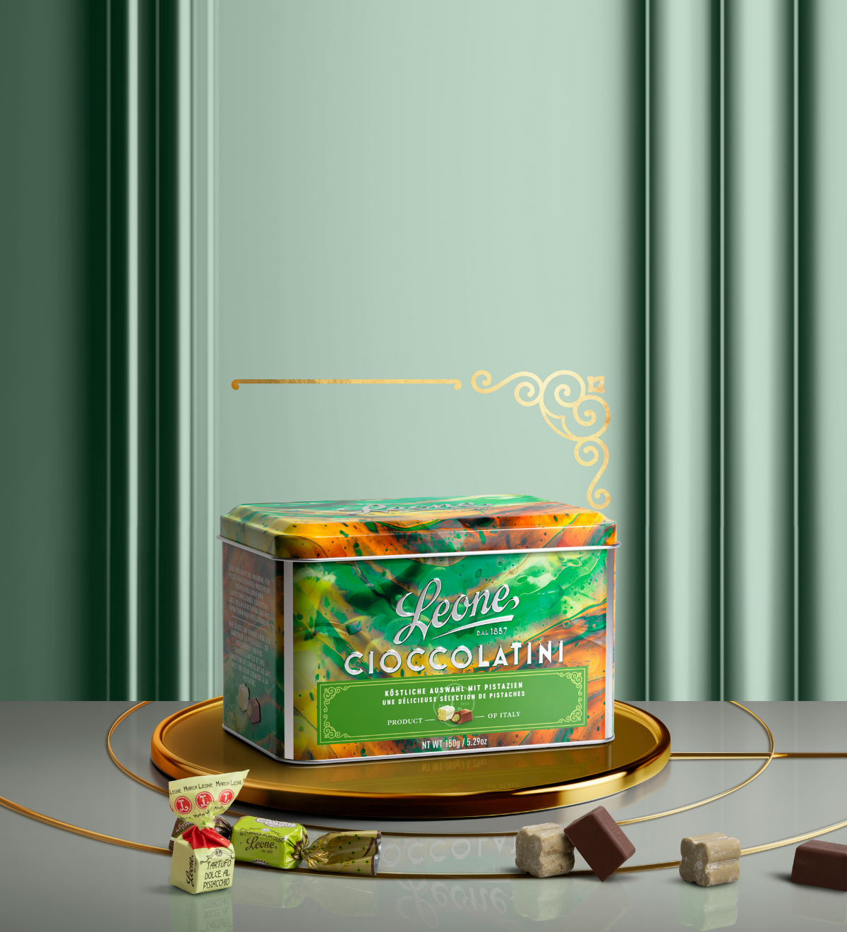 Latta Praline assortite al Pistacchio