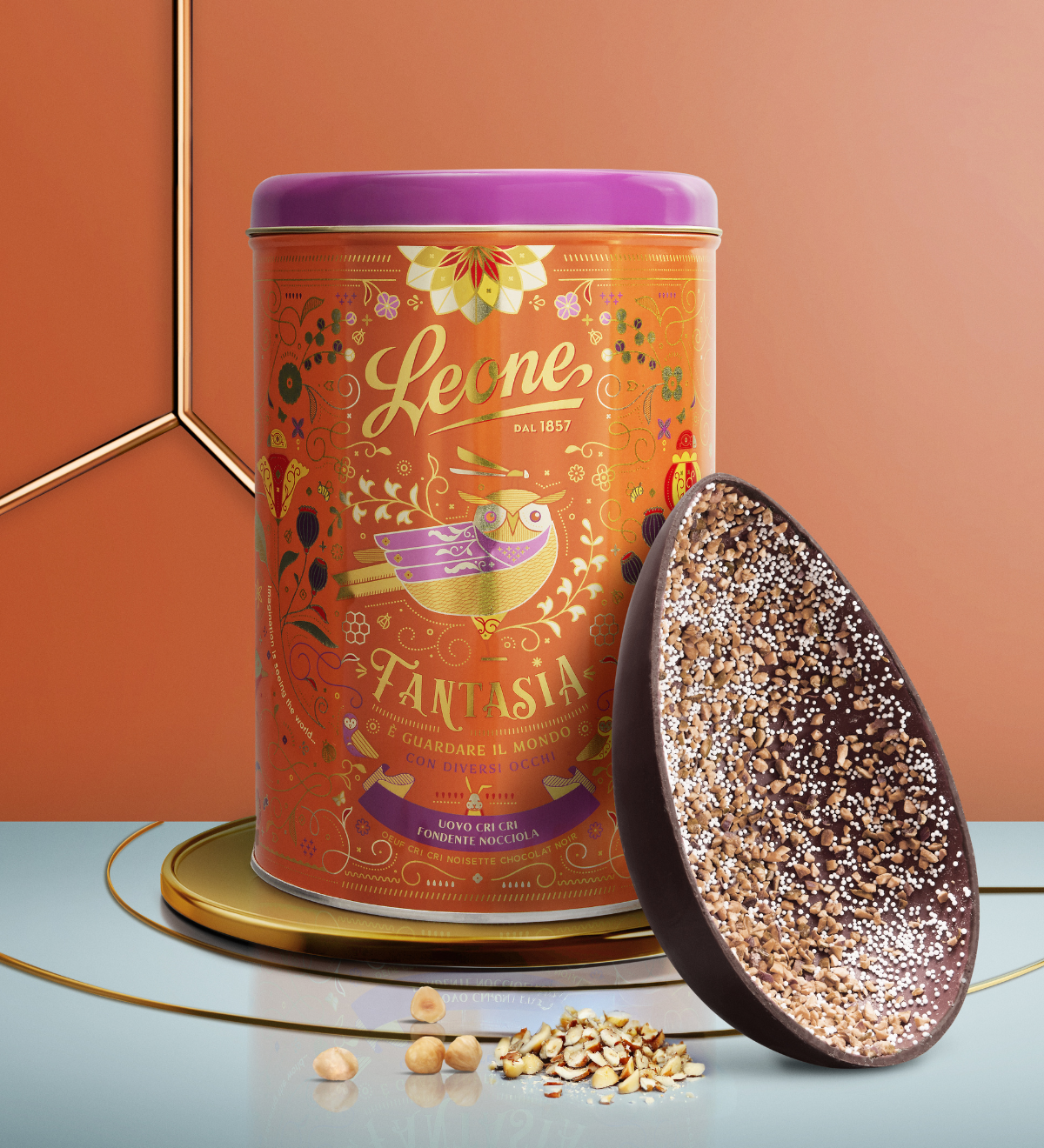 Uovo Cri Cri Nocciola - Fondente 70%