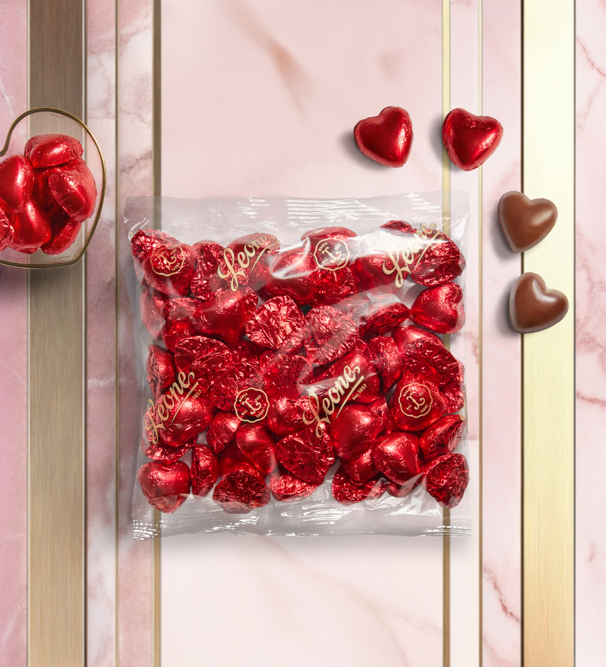 Sacchetto Cioccolatini Cuore Latte 500g