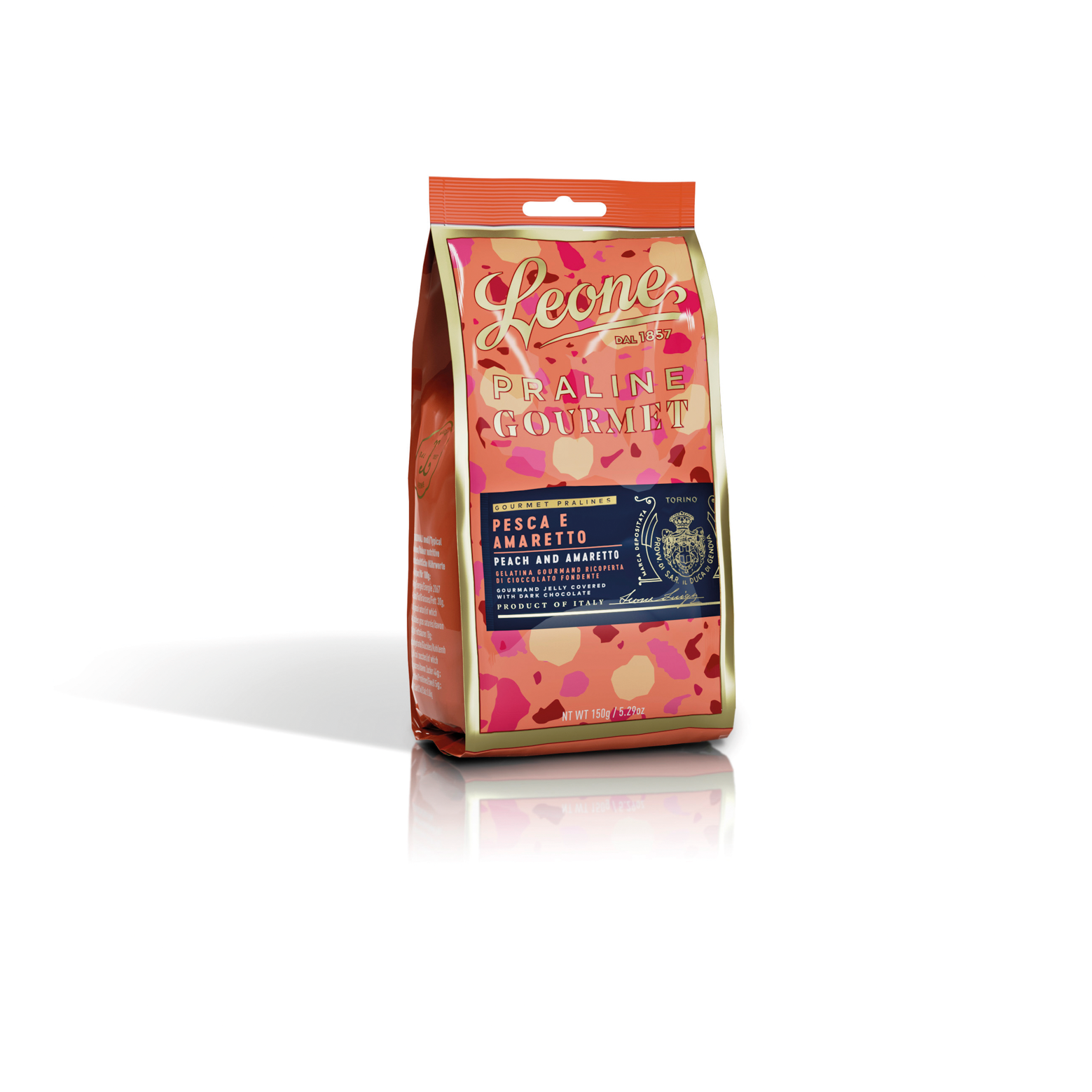 6 Sacchetti Praline Gourmet Pesca e Amaretto da 150g