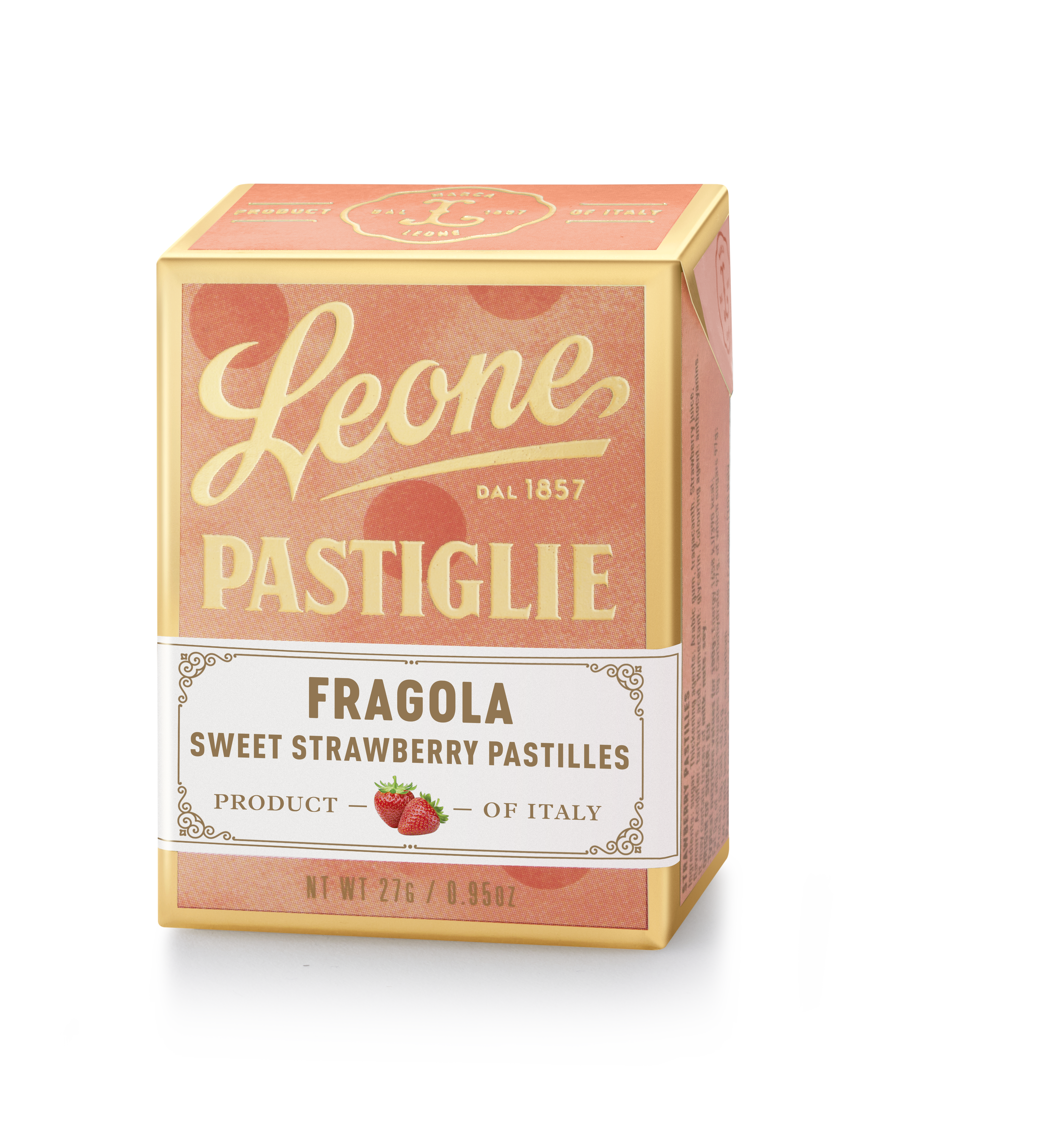 Mini espositore 18 scatolette Pastiglie Fragola 27g
