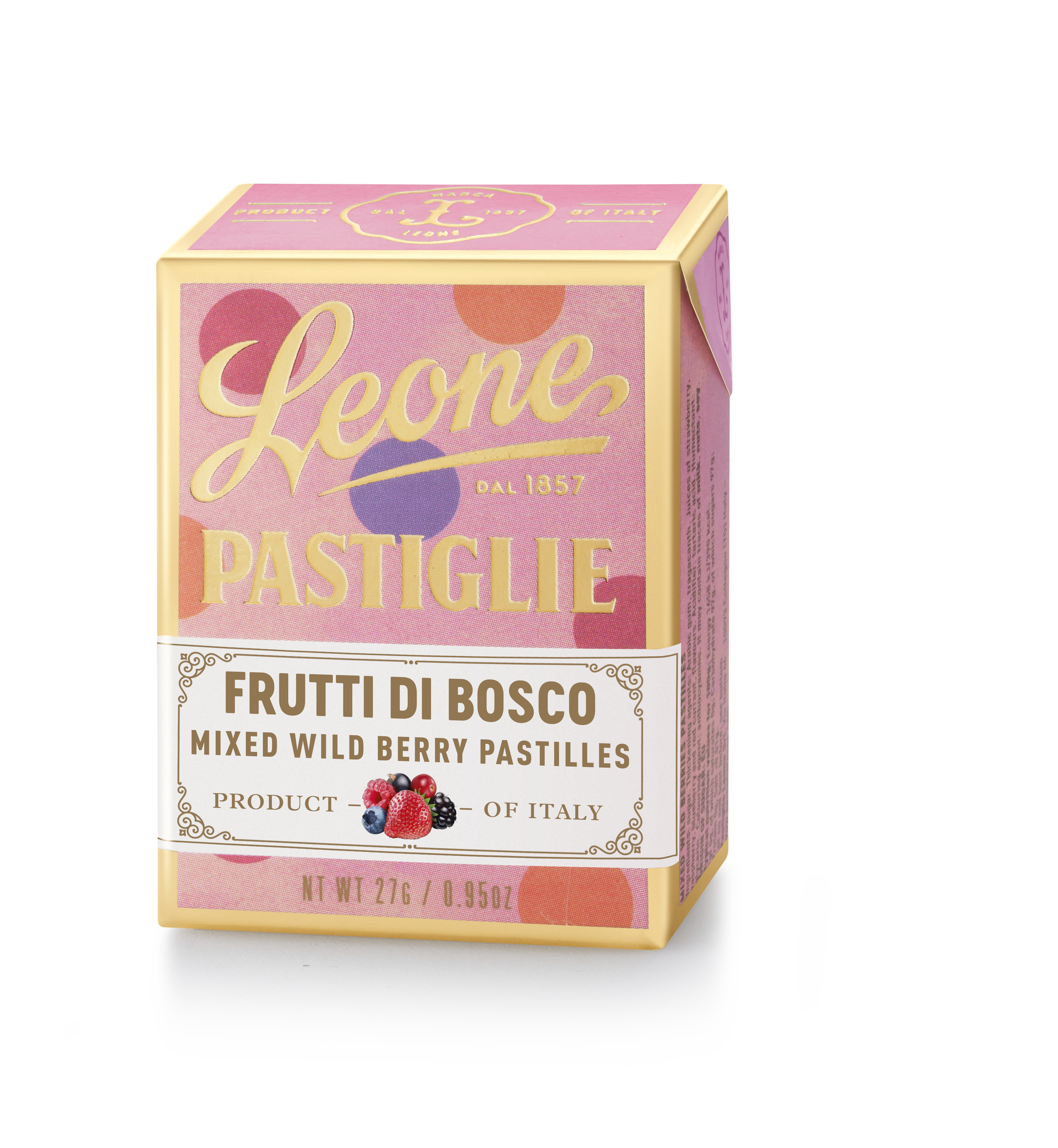 Mini espositore 18 scatolette Pastiglie Frutti di Bosco 27g