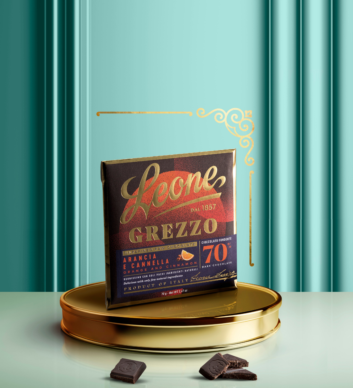 Tavoletta Cioccolato Grezzo all'Arancia e Cannella