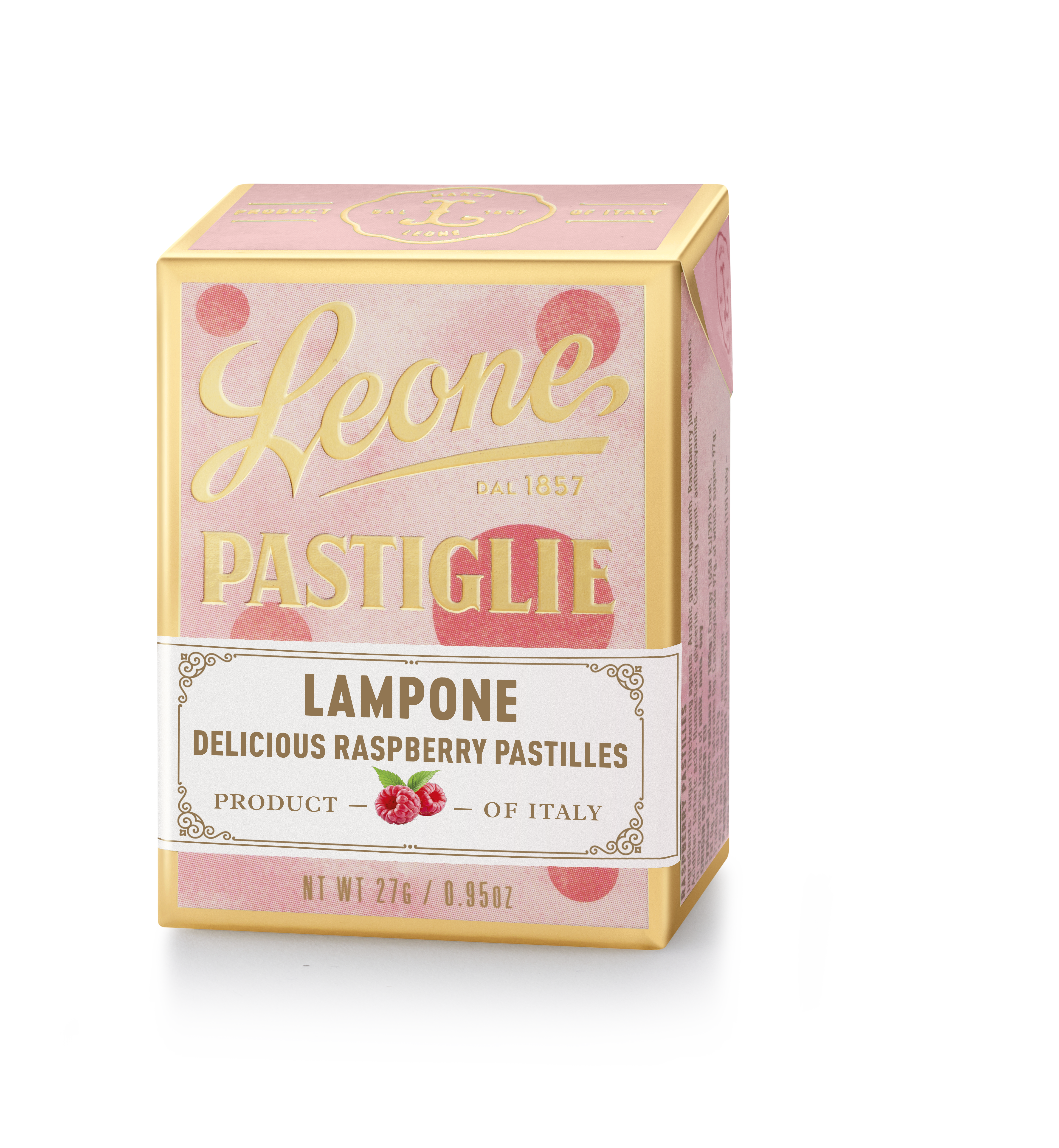 Mini espositore 18 scatolette Pastiglie Lampone 27g