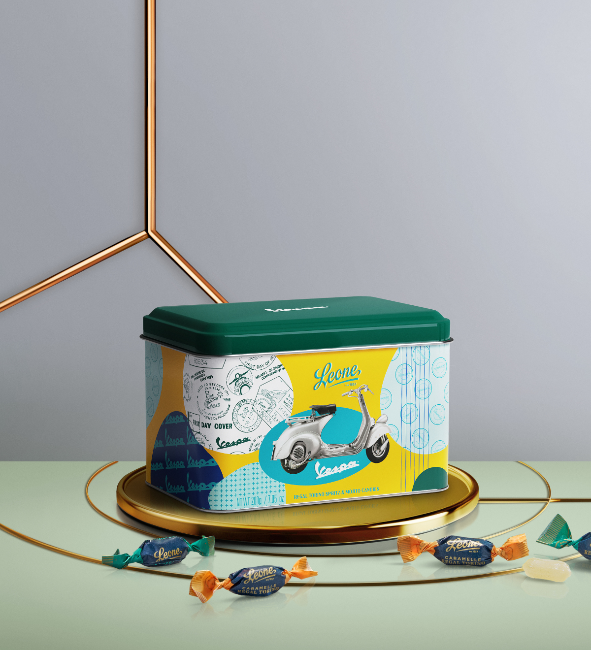 Latta Vespa caramelle Regal assortite Spritz e Mojito