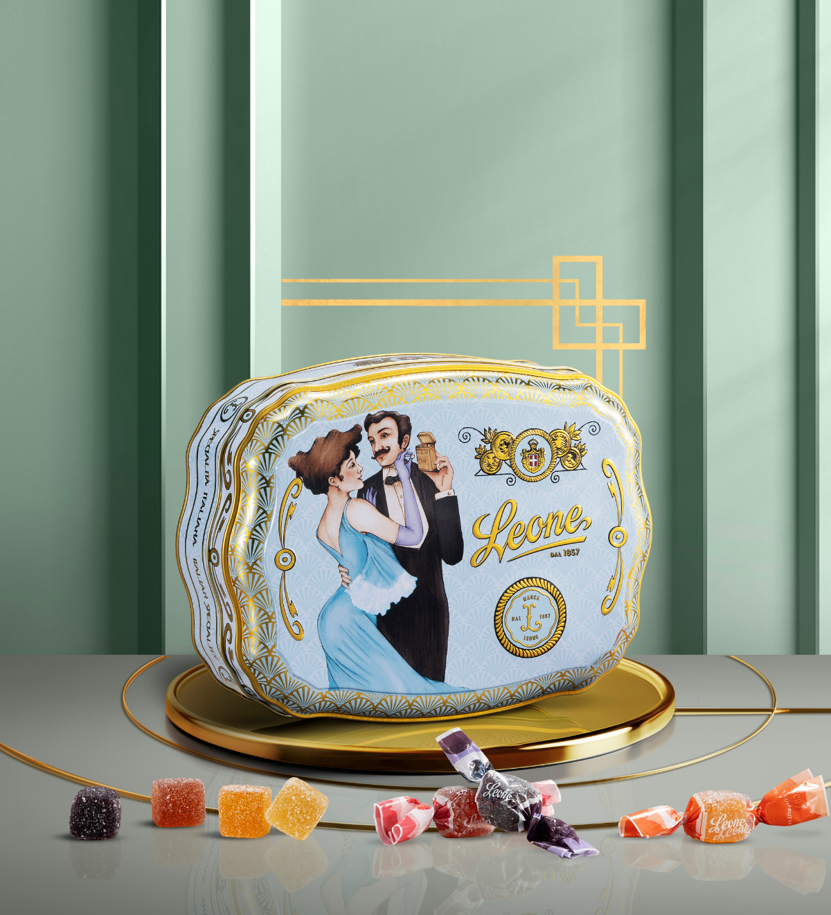 Latta Liberty azzurra con Gelatine