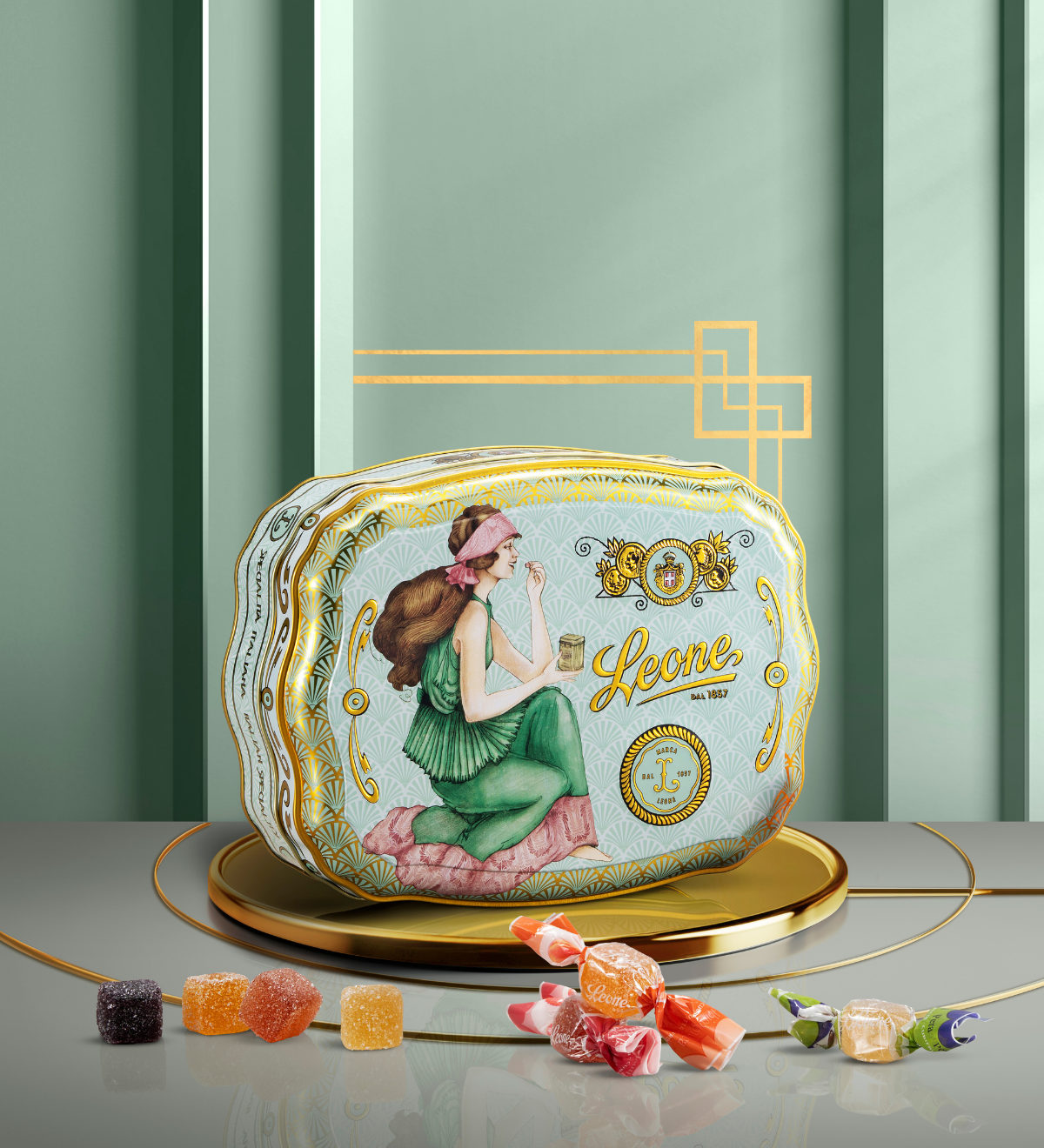 Latta Liberty verde con Gelatine