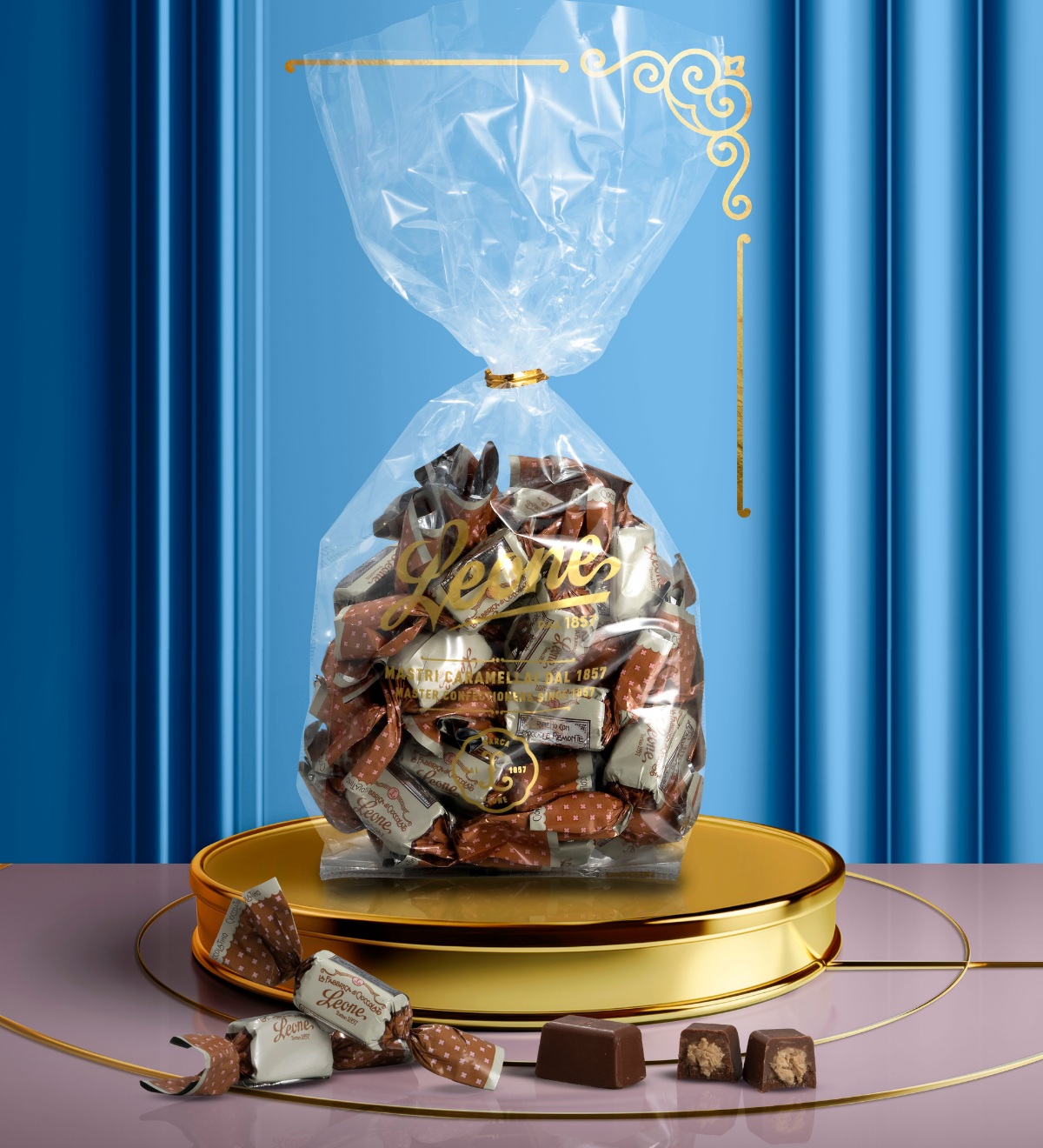 Sacchetto Lingottini Ripieni Crema Nocciole 500g