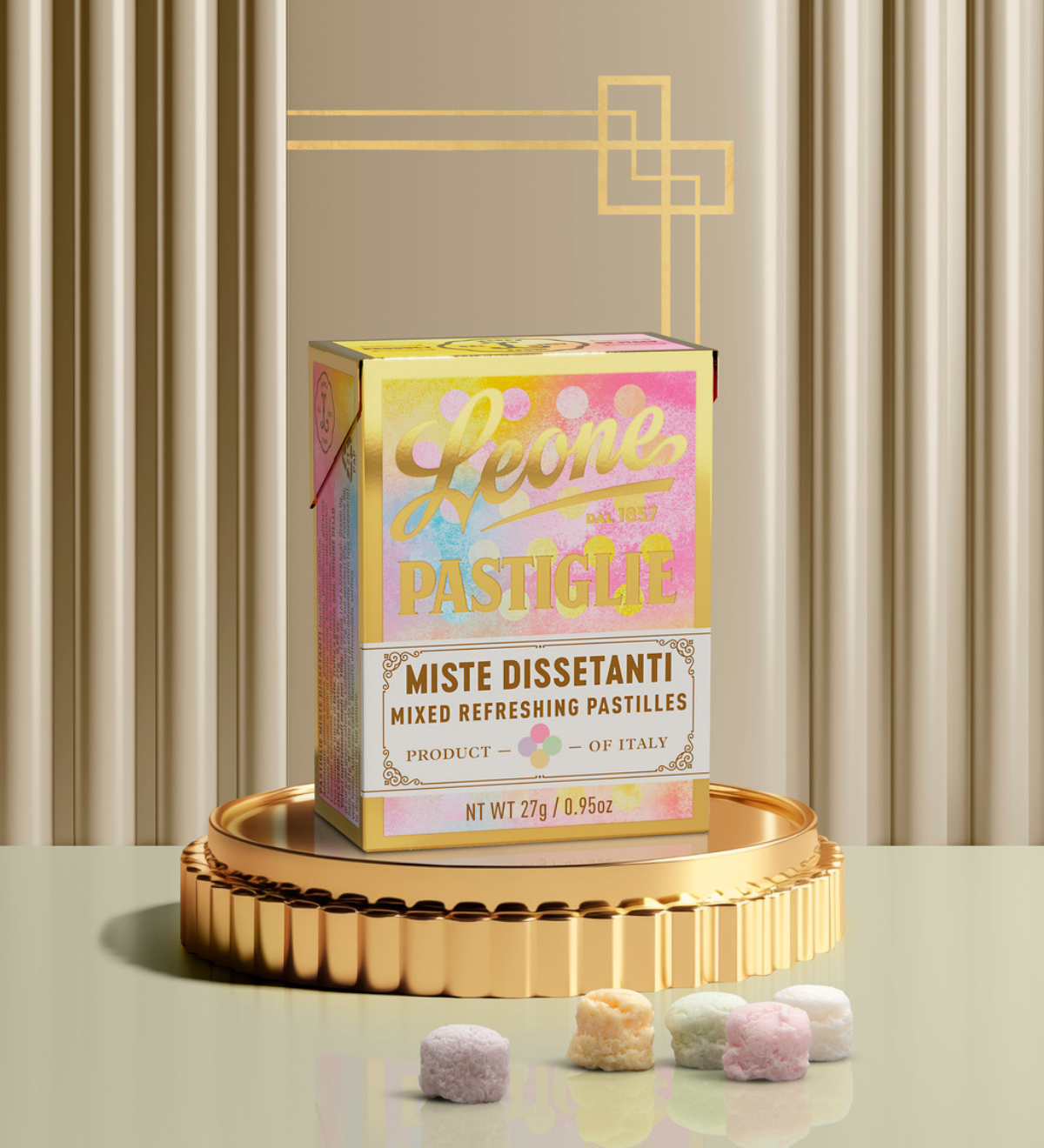 Mini espositore 18 scatolette Pastiglie Miste Dissetanti 27g