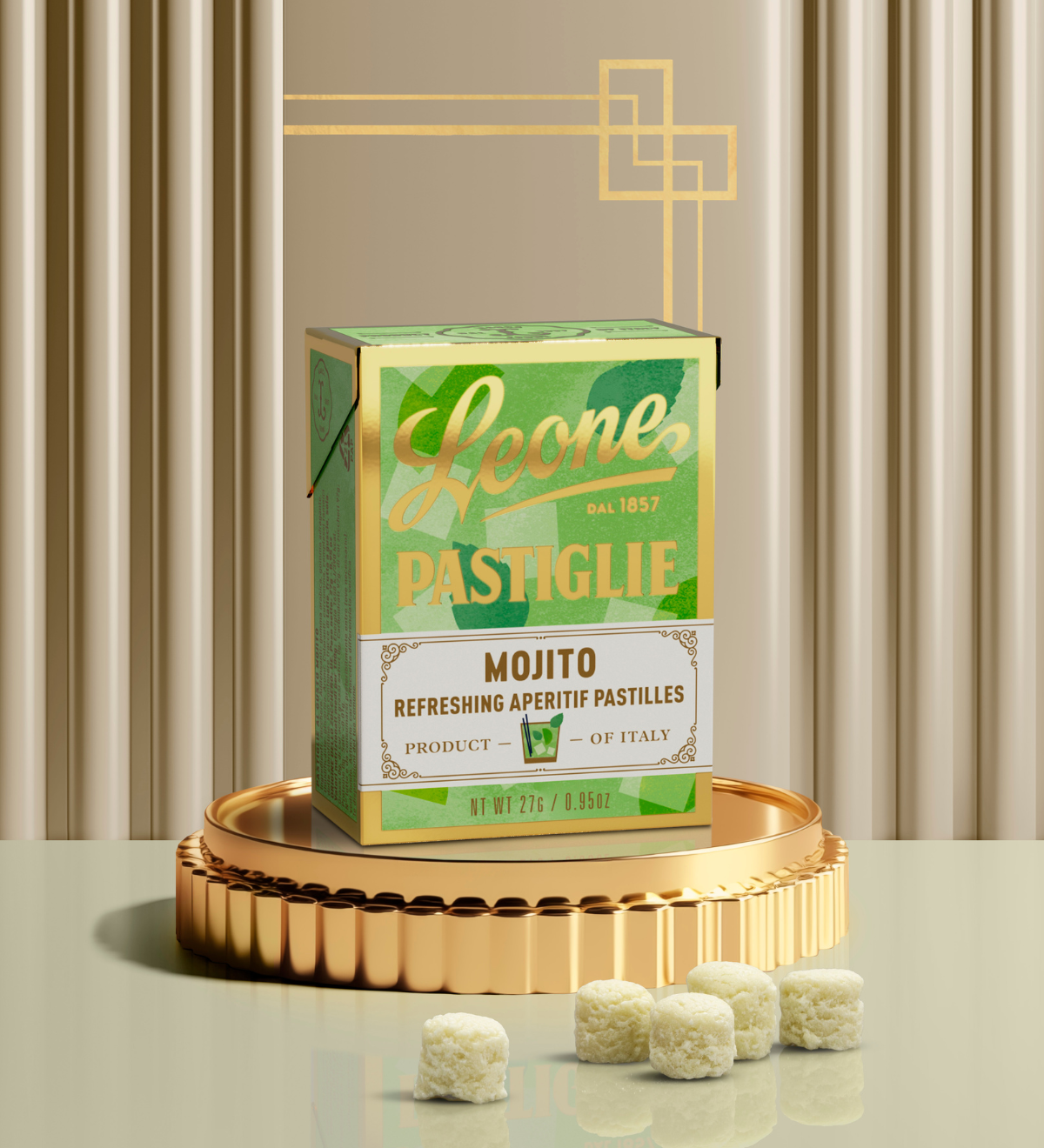 Mini espositore 18 scatolette Pastiglie Mojito 27g