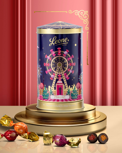 Latta Giostrina Carillon con Praline con cuore di gelatina