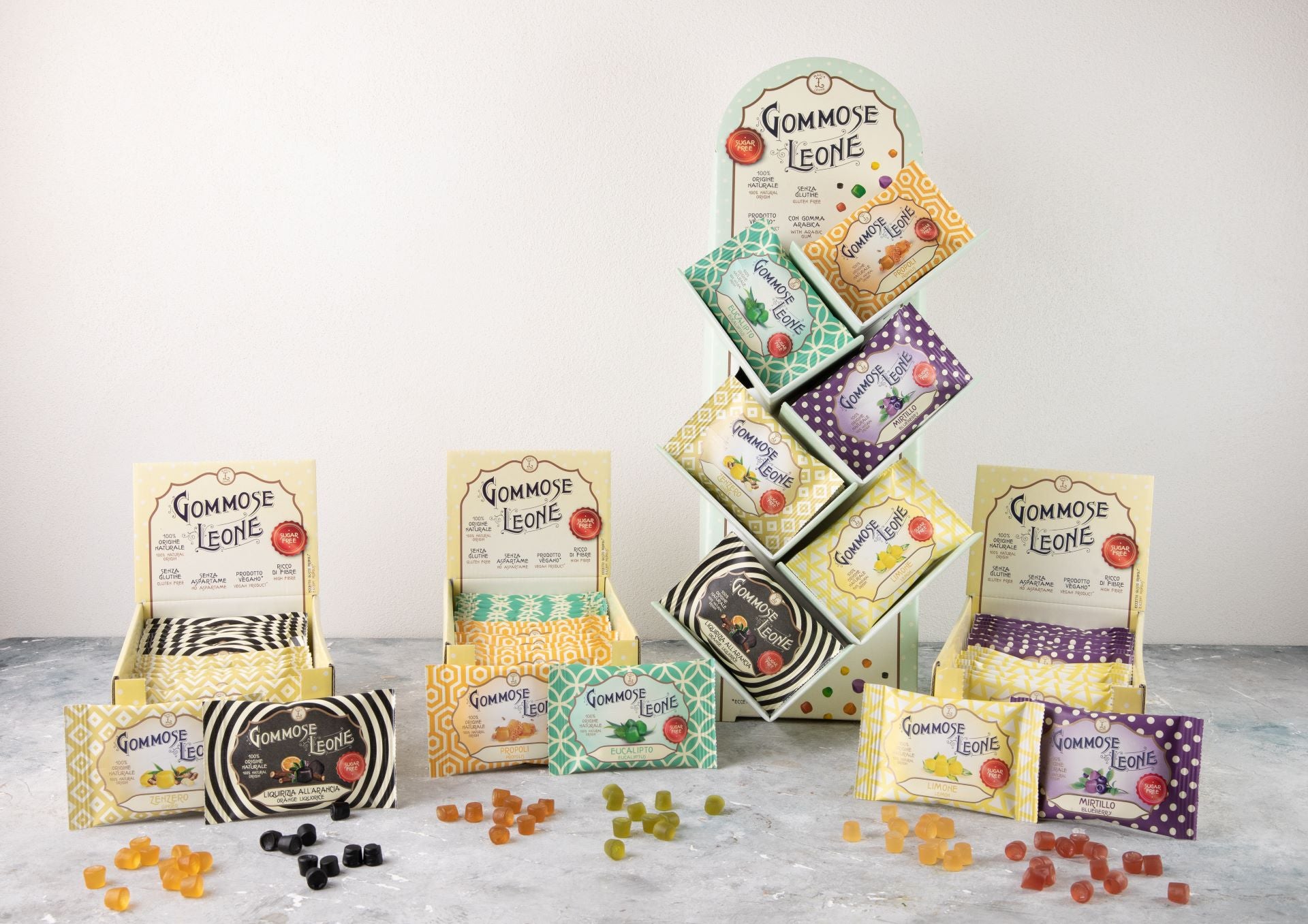 Espositore 54 Sacchetti Gommose assortiti