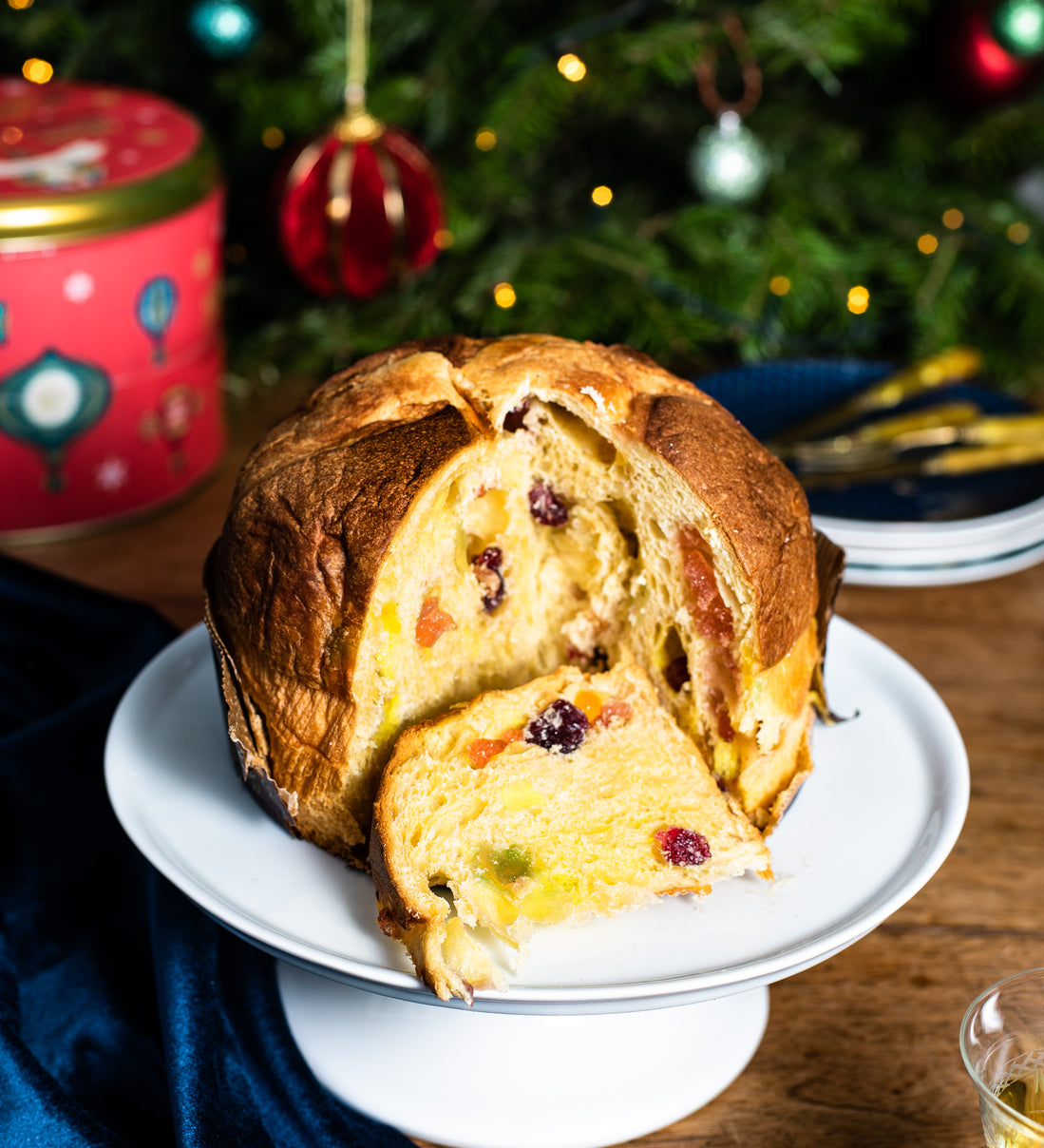Panettone con Gelatine di Frutta Natale in Mongolfiera