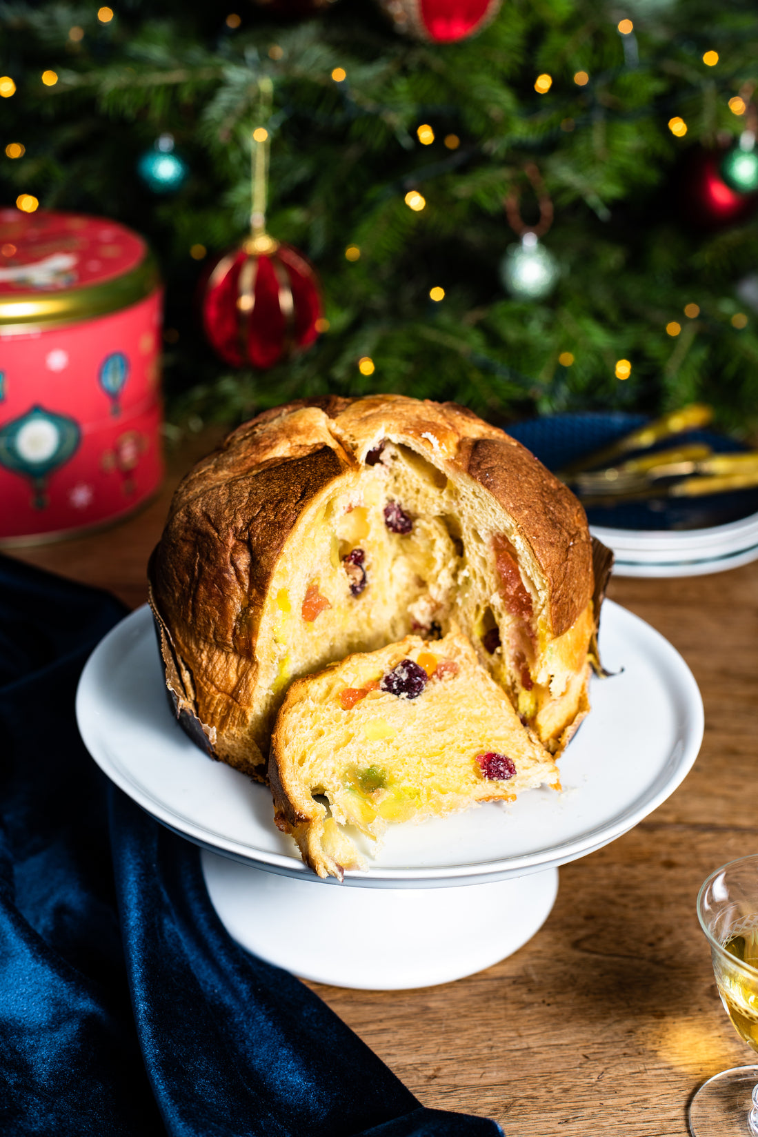 Panettone con Gelatine di Frutta Natale in Mongolfiera