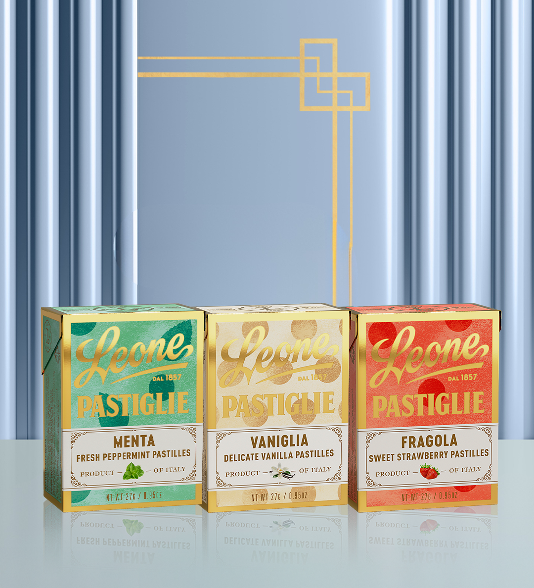 Pastiglie menta + vaniglia + fragola