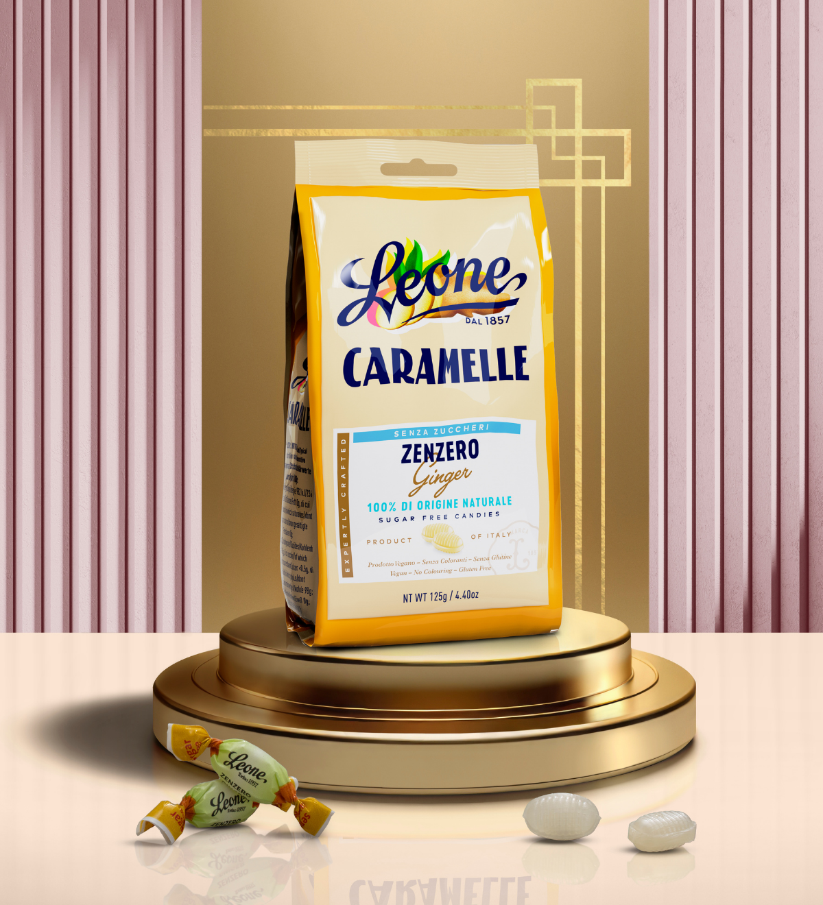 Sacchetto Caramelle Zenzero Senza Zuccheri