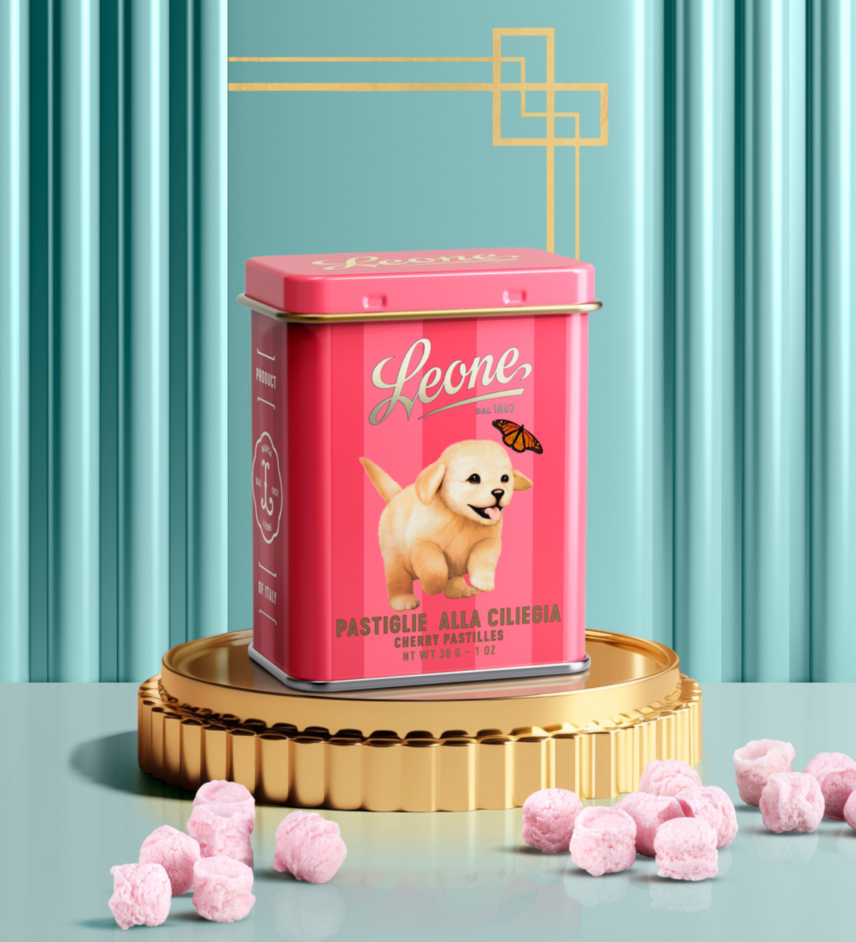 Lattina 30g "Teneri cuccioli" Pastiglie Ciliegia