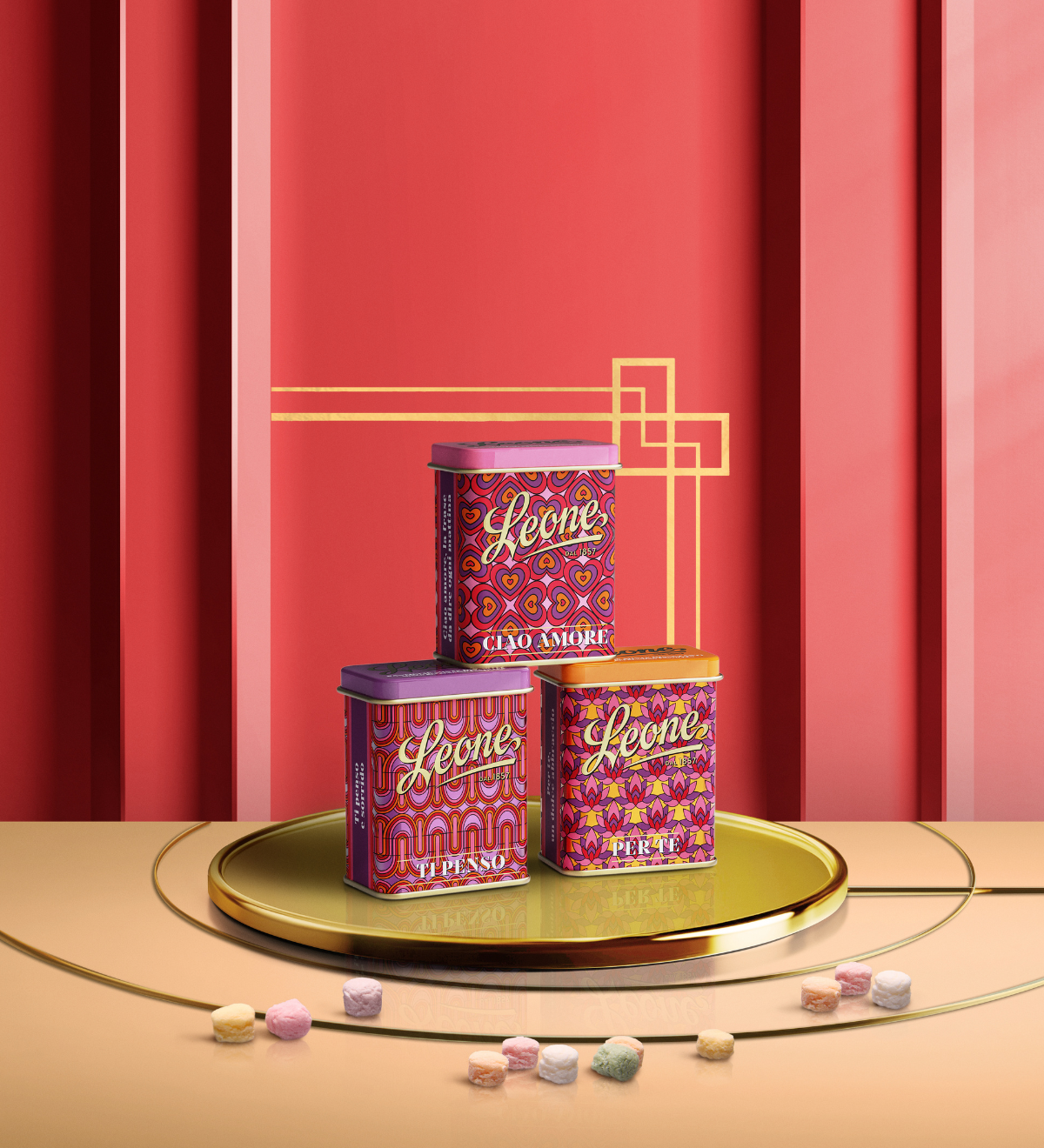 Tris lattine "Love Pattern" Pastiglie Miste Dissetanti 30g