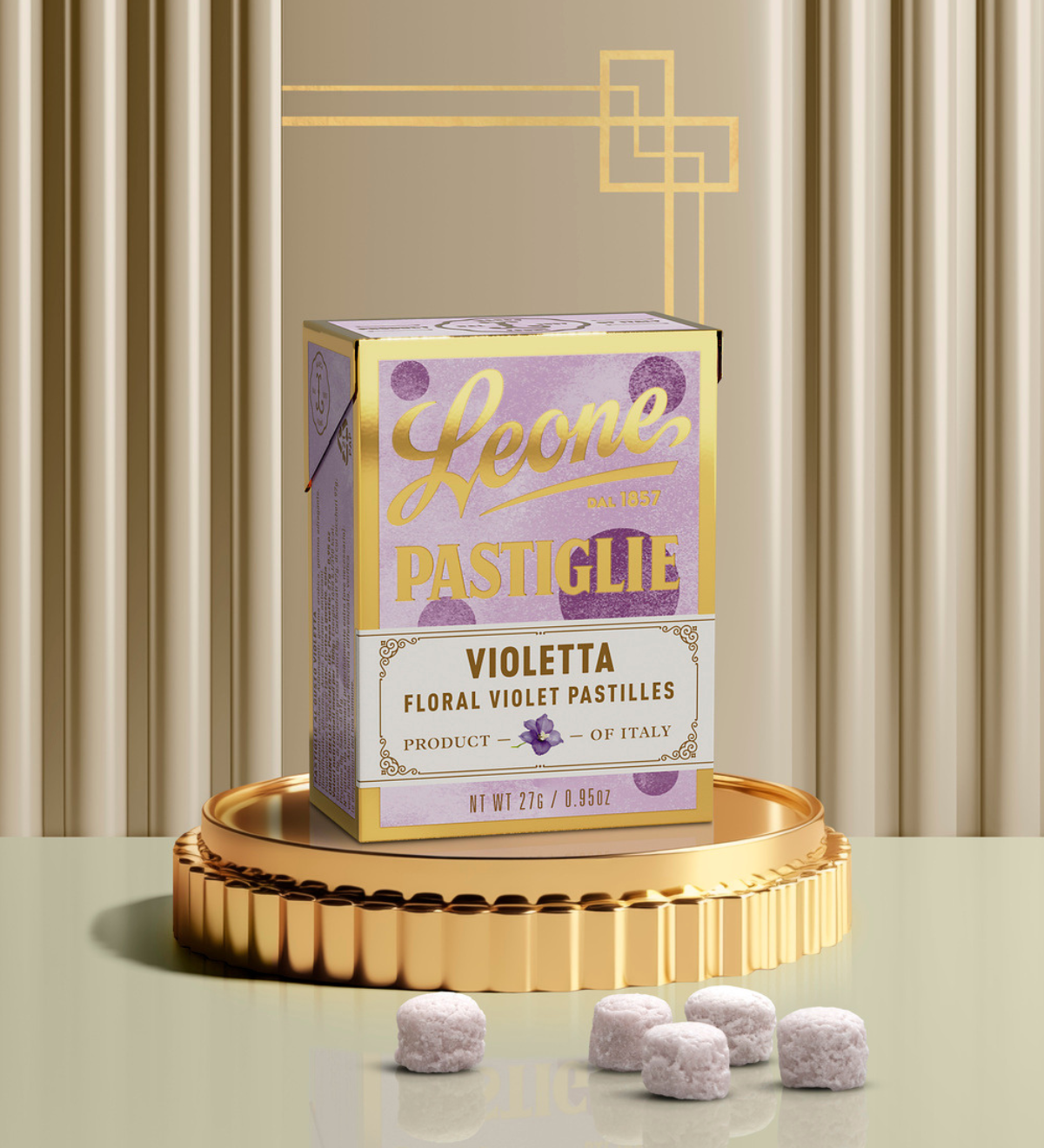 Mini espositore 18 scatolette Pastiglie Violetta 27g